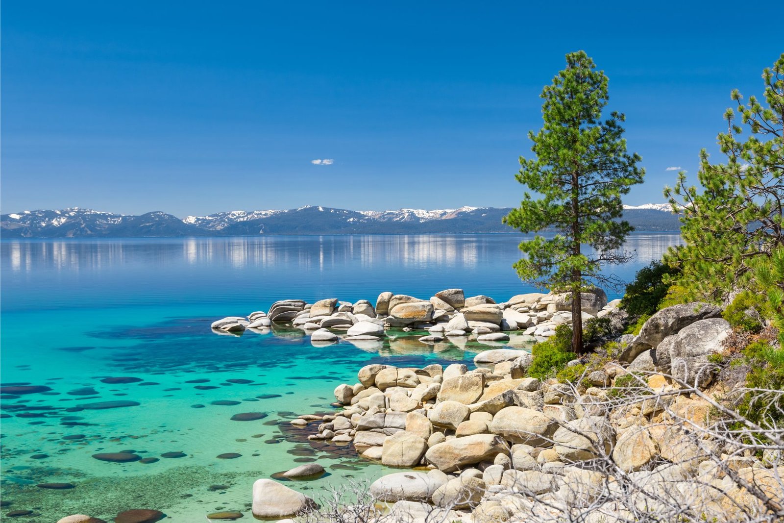 Lake tahoe crystal clear waters