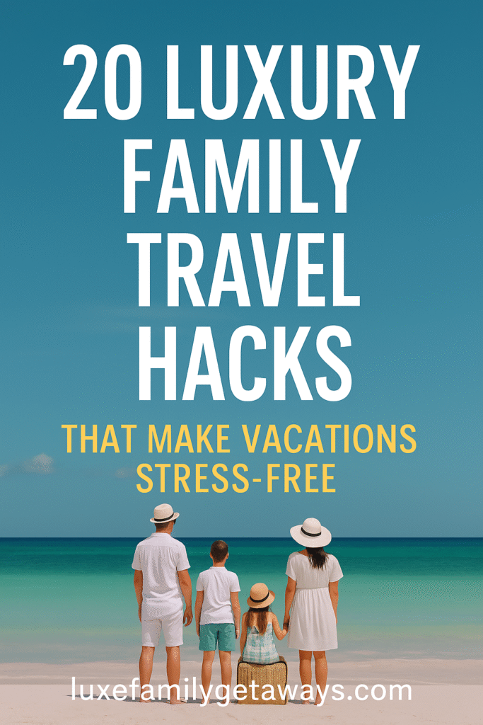 luxury family travel hacks 